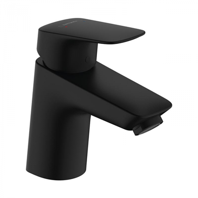 Смеситель для раковины Hansgrohe Logis 71077670, с донным клапаном Push-Open, черный матовый 71077670 - фото 242100