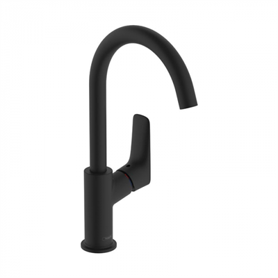 Смеситель для раковины Hansgrohe Logis 71130670 210, с донным клапаном, черный матовый 71130670 - фото 242127