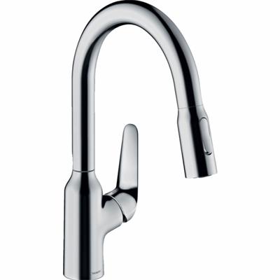 Смеситель Hansgrohe Focus M42, для кухонной мойки, с вытяжным изливом, цвет хром, 71801000 71801000 - фото 242393