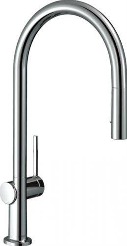 Кухонный смеситель Hansgrohe Talis M54, с вытяжным изливом, 2 режима струи, sBox, хром, 72801000 72801000 - фото 242545
