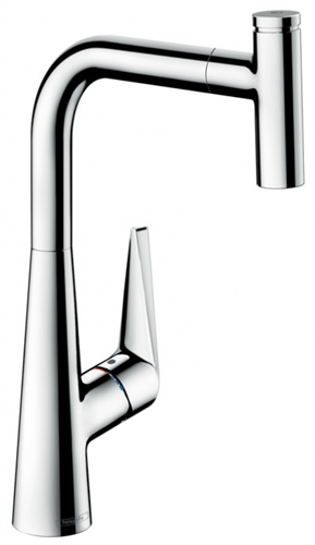 Смеситель Hansgrohe Talis Select S 72821000 300, для кухни, с вытяжным изливом, хром 72821000 - фото 242604