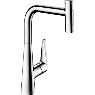 Смеситель Hansgrohe Select 72823000, для кухонной мойки, с вытяжным изливом, цвет хром 72823000 - фото 242611