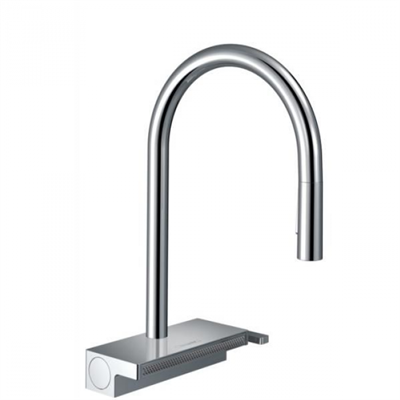Кухонный смеситель Hansgrohe Aquno Select M81, 73831000, ComfortZone 170, с вытяжным изливом, 3 режима струи, хром 73831000 - фото 244375