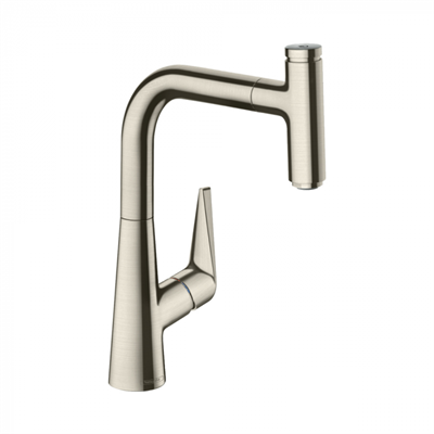 Смеситель Hansgrohe Talis Select, 73852800, для кухонной мойки, с вытяжным изливом, цвет нержавеющая сталь 73852800 - фото 244522