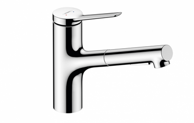 Смеситель Hansgrohe Zesis 74800000 M33 для кухонной мойки, с выдвижным изливом, хром глянцевый 74800000 - фото 245683