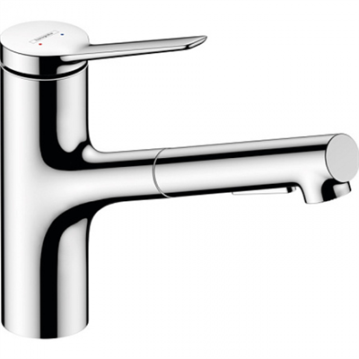 Смеситель Hansgrohe Zesis, lite 74803000, для кухонной мойки, с вытяжным изливом, цвет хром 74803000 - фото 245698