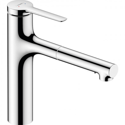 Смеситель Hansgrohe Zesis, lite 74804000, для кухонной мойки, с вытяжным изливом, цвет хром 74804000 - фото 245699