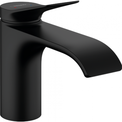 Смеситель Hansgrohe Vivenis 75012670 для раковины 80, без донного клапана, черный матовый 75012670 - фото 245713