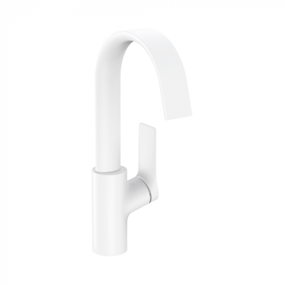 Смеситель для раковины Hansgrohe Vivenis 75030700, с донным клапаном, белый матовый 75030700 - фото 245722