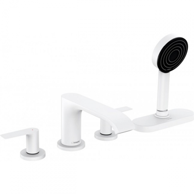 Смеситель Hansgrohe Vivenis 75444700 на борт ванны, белый матовый 75444700 - фото 245753