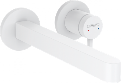 Смеситель Hansgrohe Finoris 76050700 для раковины, со сливным гарнитуром без перекрытия стока, белый матовый 76050700 - фото 245789