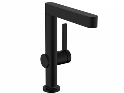 Смеситель для раковины Hansgrohe Finoris 76060670, с донным клапаном Push-Open, черный матовый 76060670 - фото 245795