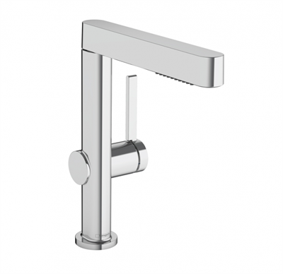 Смеситель для раковины Hansgrohe Finoris 76063000, с вытяжным изливом и донным клапаном Push-Open, хром глянцевый 76063000 - фото 245799