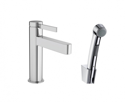 Смеситель для раковины Hansgrohe Finoris 76210000, с гигиеническим душем и донным клапаном Push-Open, хром 76210000 - фото 245849