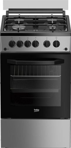 Газовая плита Beko FSGT51138GSS,  газовая духовка,  стеклянная крышка,  чугун, серебристый [7787188322] 7787188322 - фото 246580