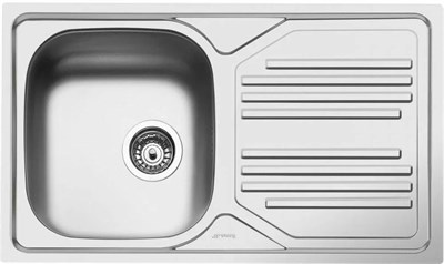 Smeg LYP861D мойка, нержавеющая сталь, 860х500 мм, нержавеющая сталь матовая 8017709251628 - фото 247791