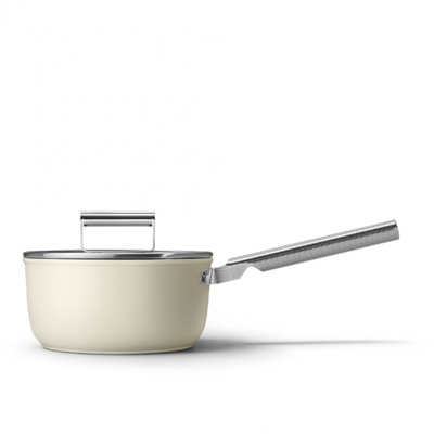 Smeg CKFS2011CRM сотейник с крышкой, 42,3х21,5х10 см, кремовый матовый 8017709308858 - фото 249764
