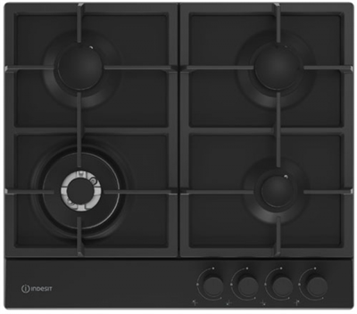 Варочная панель газовая Indesit THPM 642 WS/BL/I, черный 869890400260 - фото 250862
