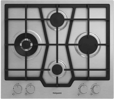 Варочная панель газовая Hotpoint HGMT 643 W IX, нержавеющая сталь 869891100430 - фото 250910