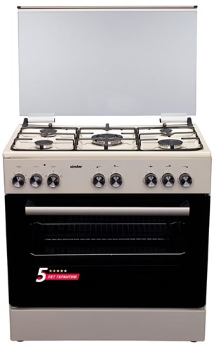 SIMFER F85MO52001 плита комбинированная отдельностоящая, 80х55х85 см, 5 конфорок, бежевый 8699272067044 - фото 252184