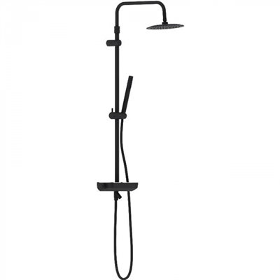 Душевая система Damixa Scandinavian Pure, с изливом, цвет черный матовый, 936730300 936730300 - фото 253776