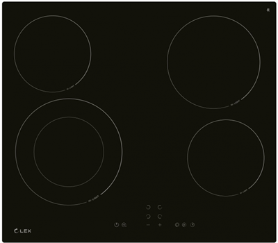Встраиваемая электрическая варочная панель Lex EVH 641A BL chpe000017 - фото 258119