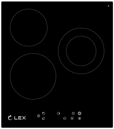Встраиваемая электрическая варочная панель Lex EVH 431 BL chyo000175 - фото 258333