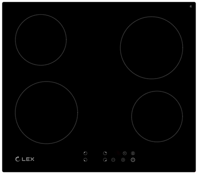 Встраиваемая электрическая варочная панель Lex EVH 640-0 BL chyo000207 - фото 258354