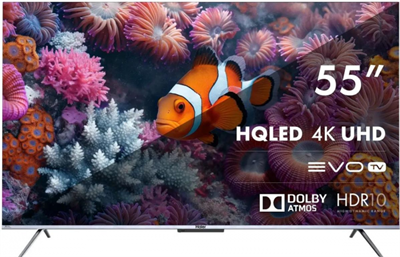 55" Телевизор HAIER Smart TV S3, QLED, 4K Ultra HD, серебристый, СМАРТ ТВ, Android dh1vmbd01ru - фото 259403