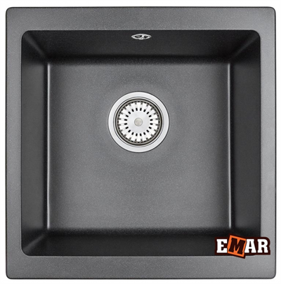 Emar EMQ-1455.P, мойка, гранит, оникс emq-1455.p оникс - фото 260877