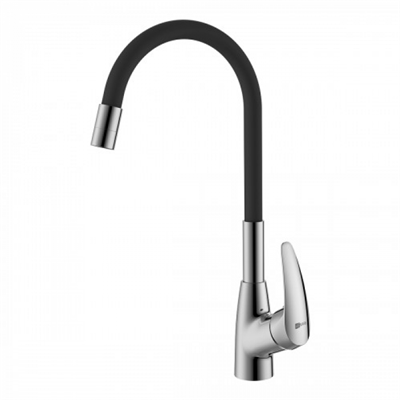 Смеситель Lemark Linara LM0415C-Black для кухонной мойки, с гибким изливом, хром lm0415c-black - фото 265611