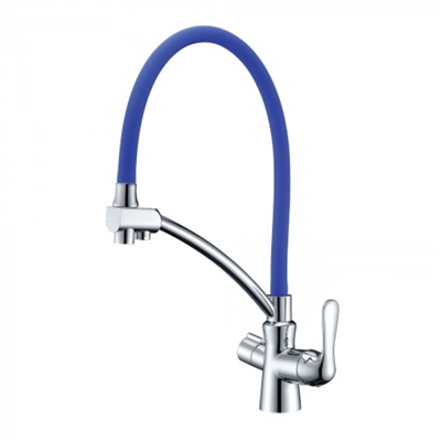 Смеситель Lemark Comfort LM3070C-Blue для кухонной мойки, с подключением к фильтру, хром/синий lm3070c-blue - фото 265730