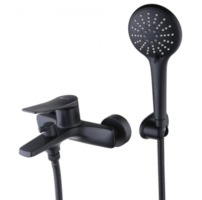 Смеситель Lemark Bronx LM3714BL, для ванны, с душевым гарнитуром, черный lm3714bl - фото 265870