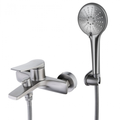 Смеситель Lemark Bronx LM3714GM для ванны и душа с душевым гарнитуром, графит lm3714gm - фото 265871