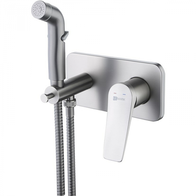 Смеситель Lemark Bronx LM3720GM с гигиеническим душем, встраиваемый, графит lm3720gm - фото 265877