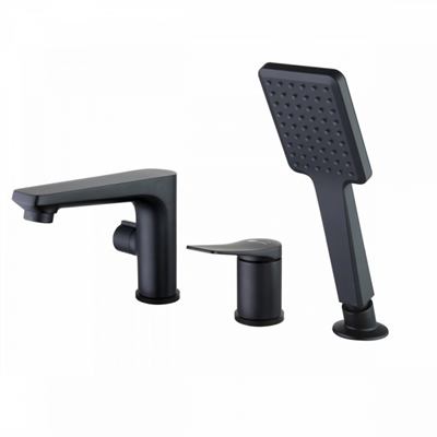 Смеситель Lemark Bronx LM3745BL, на борт ванны, черный lm3745bl - фото 265896