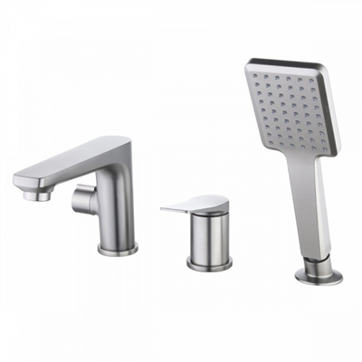 Смеситель Lemark Bronx LM3745GM, на борт ванны, графит lm3745gm - фото 265897