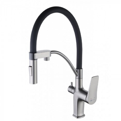 Смеситель Lemark Bronx LM3761GM для кухонной мойки, графит lm3761gm - фото 265905
