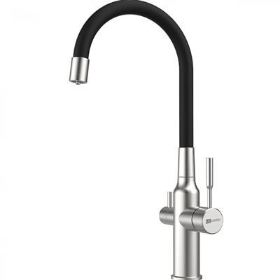 Смеситель Lemark Expert LM5083S-Black, для кухни с подключением к фильтру с питьевой водой, сталь lm5083s-black - фото 266115