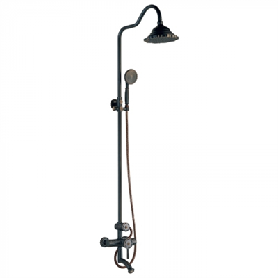 Душевая система Lemark Jasmine LM6662ORB, с изливом, черная бронза lm6662orb - фото 266269