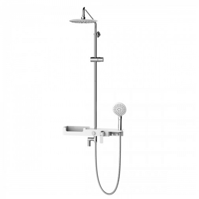 Душевая стойка Lemark Tropic LM7007C, с изливом, хром/белый lm7007c - фото 266292