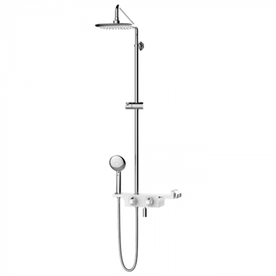 Душевая система Lemark Tropic LM7008C для ванны и душа, с изливом, хром/белый lm7008c - фото 266294