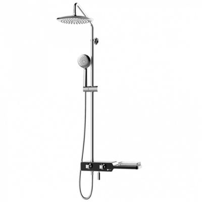 Душевая система Lemark Tropic LM7009C, с изливом, хром/черный lm7009c - фото 266296