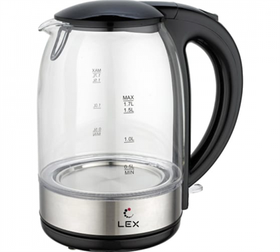 Чайник электрический Lex LXK 3005-1 черный lxк3005-1 - фото 266761