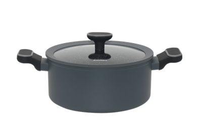 Кастрюля MAUNFELD Frida MCS29FA02DG, 2.9л, с крышкой,  черный ка-00020967 - фото 277263