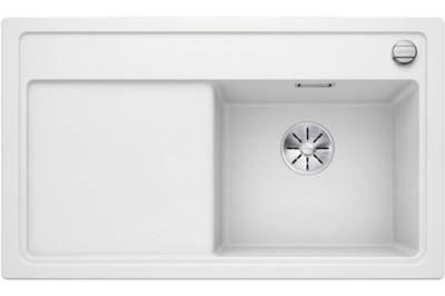 Blanco Zenar 45S, мойка, гранит, белый, с клапаном-автоматом, чаша справа 523788