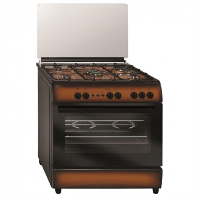 SIMFER F96GD52001 плита газовая отдельностоящая, 90x60x85 см, 5 конфорок, коричневый 8699272057014