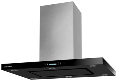 Вытяжка Maunfeld HARBOUR (ISLA) 90 Нержавейка/черное стекло ут000007941