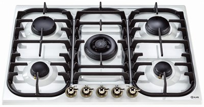 Независимая газовая варочная панель ILVE HCB 70CN/AWG antiq.white (ручки латунь) 00-00001403