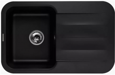 Кухонная мойка Kuppersberg LIRA 1B1D BLACK METALLIC 00008322